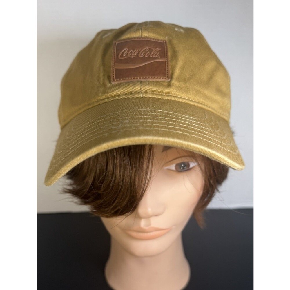 Coca-Cola Khaki Adjustable SnapBack Hat Cap, One Size Fits Most